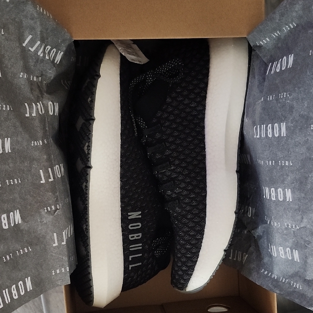 NOBULL Black Drive Knit Men’s Athletic Shoes - Black/White - Picture 2 of 6